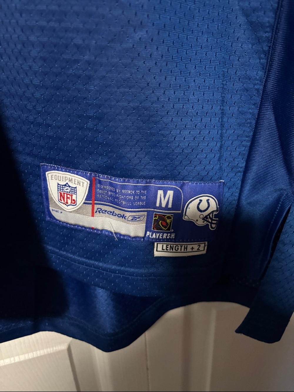 Reebok Royal Blue Colts Football Jersey with White 88 - Picture 3 of 5